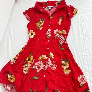 F21 Floral collar dress cute!